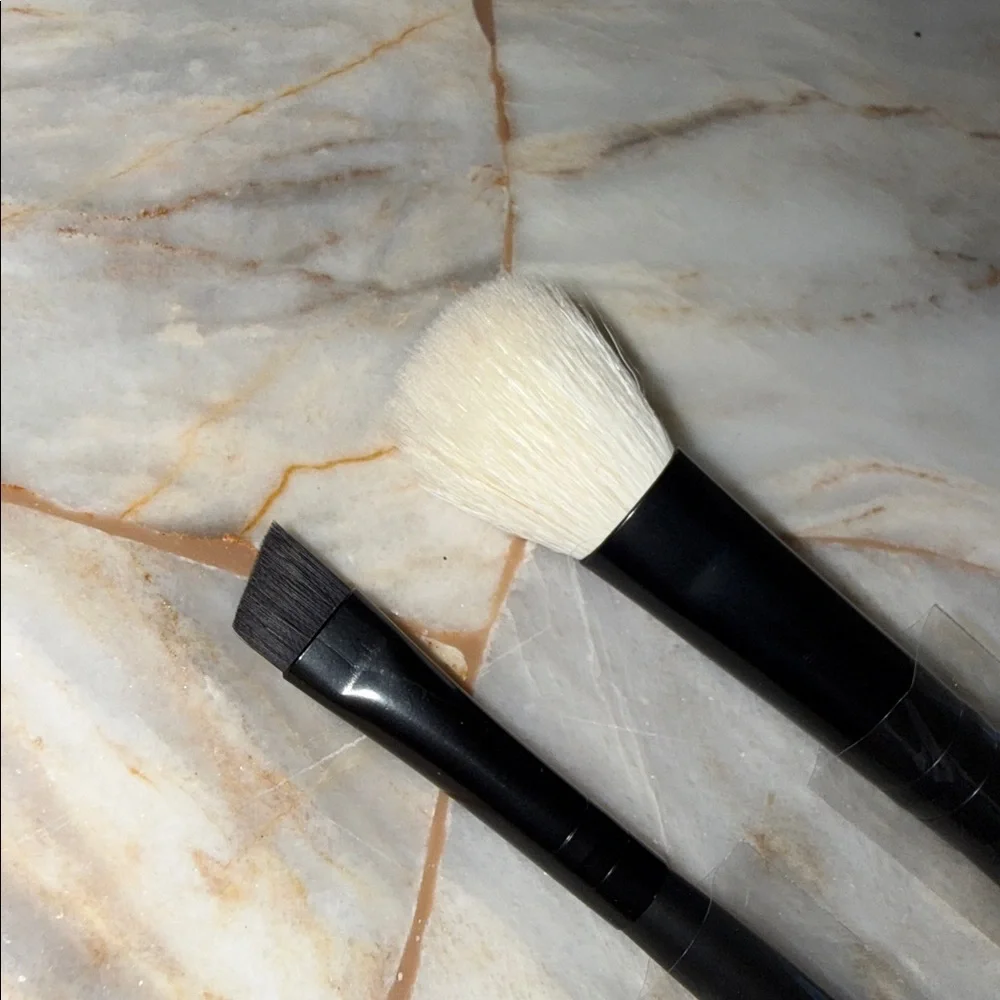 Morphe Dual Makeup Brush Set - Black and White Set of 2